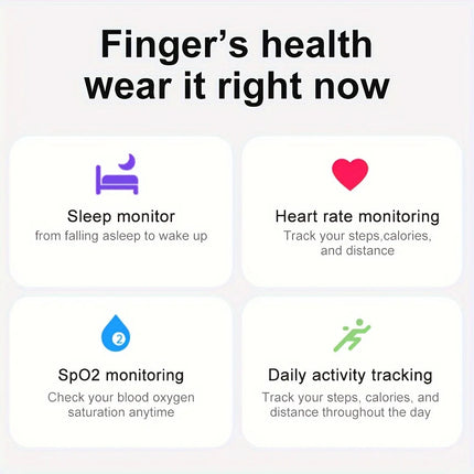 Smart Ring Wireless Function Step Counting Sports Mode Stainless Steel Material Novelty Ring Fashion Men's and Women's Ring