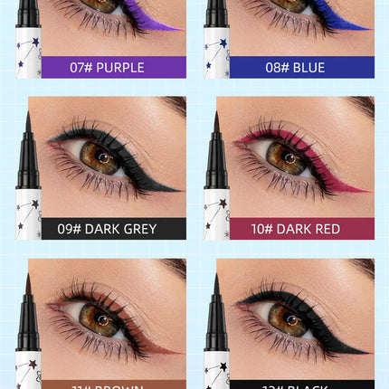 1Pc Quickily Drying Colorful Eyeliners Pencil Eyes Cosmetics Matte Liquid Eyeliners Waterproof Lasting White Sweatproof  Make Up