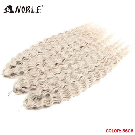 Noble 24Inch 300g Crochet Hair Curl Hair Water Wave Ombre Blonde Twist Crochet Hair Braid Hair Deep Wave Braiding Hair Extension