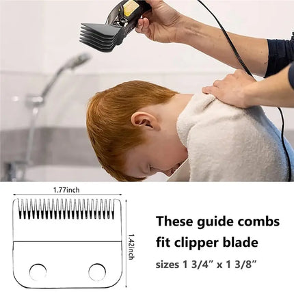 【NEW A39M】 Mega Hair Clipper Guards, 8Pcs Gray, For Wahl Full Size Hair Clippers (3 Inch 8Pcs)