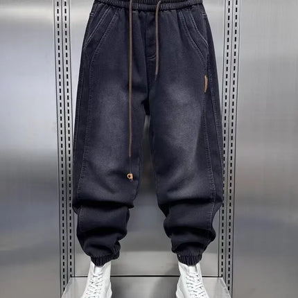 Men's Harem Jeans Japanese Harajuku Luxury Brand Baggy Hip Hop Streetwear Black Korean Street Trousers y2k fashion Denim Pants