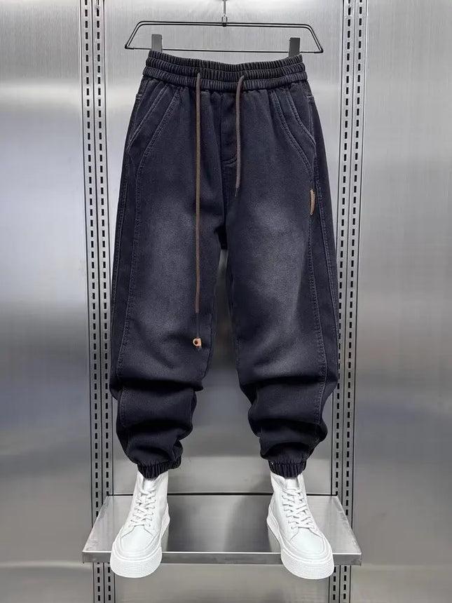 Men's Harem Jeans Japanese Harajuku Luxury Brand Baggy Hip Hop Streetwear Black Korean Street Trousers y2k fashion Denim Pants