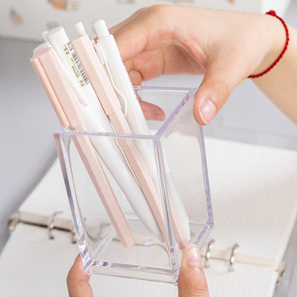 Make Up Organizer Plastic Makeup Brush Pot Storage Acrylic For Cosmetics Holder Desk Cosmetic Storage Container