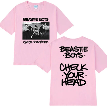 Hip Hop Groups Beastie Boys Check Your Head Album print T shirt Unisex vintage Summer short sleeve T-shirts Men Women Cotton Top