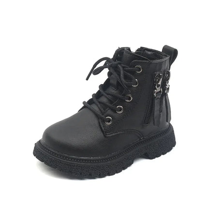 2025 Spring Autumn Winter Ankle Boots Light Girl Platform Shoes Burgundy Beige Black Boys Short Boots Super Cozy Shoes