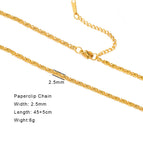 13 Paperclip Chain G / 45-50cm