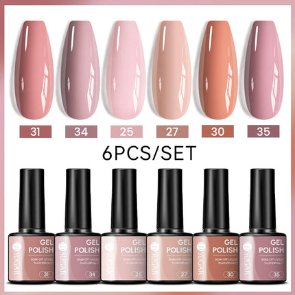 UR SUGAR 7ml All Season Gel Nail Polish Set Nude Pink Red Glitter Semi Permanent UV Gel Kits All For Manicure Soak Off Vernis