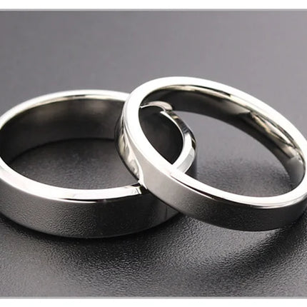 4mm 6mm 8mm Wide Stainless Steel Rings High Polished 2020 New Fashion Classic And Generous For Men's And Women's Ring Jewelry Gi