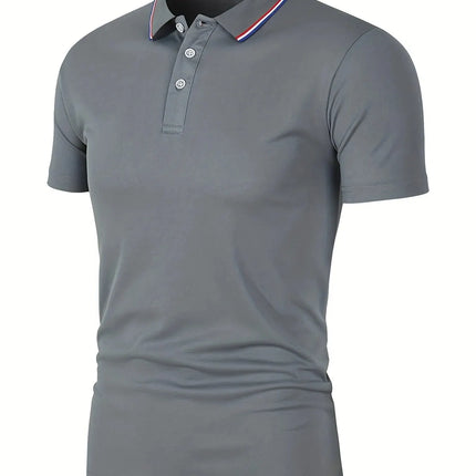 2025 Hot Sale Men's Summer Casual Breathable Comfortable Polo Shirt Men's Solid Color High Quality Short Sleeve T-Shirt
