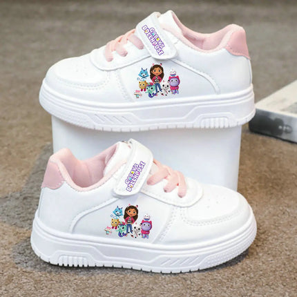 Gabby Dollhouse Basket Shoes Cute Angel Tennis Shoes Couple White Shoes Children Casual Sneakers Stitch Sport Shoes Size 26-37