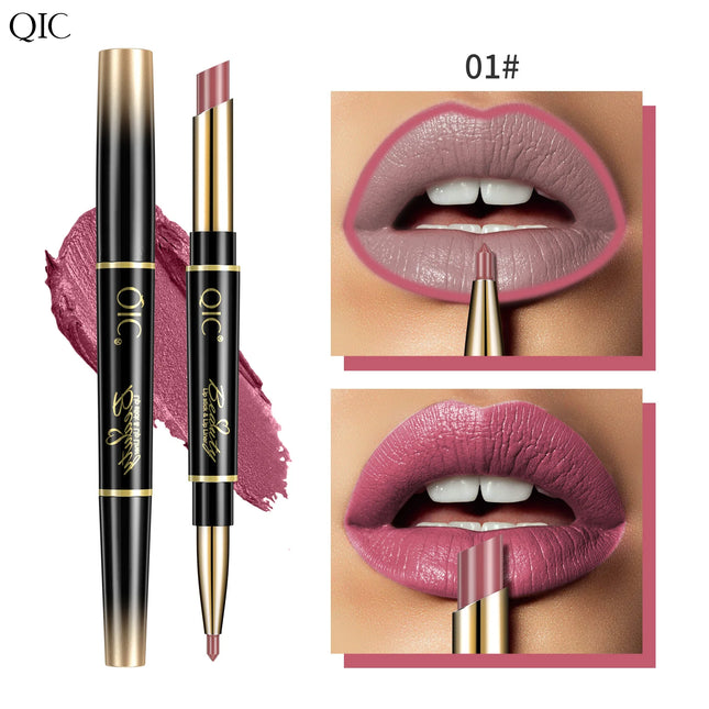 Matte 14-colors Lip Liner Pencil Bevel Design Nib Lip Contour Lipstick Nude Brown Lipstick Pencil Natural Lasting Lipliner Makeu