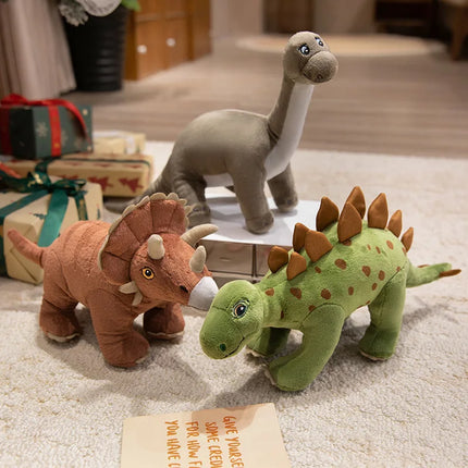 Dinosaur Plush Toy Cartoon Animal Velociraptor Brontosaurus Triceratops Tyrannosaurus Rex Stuffed Doll Kids Creative Gifts