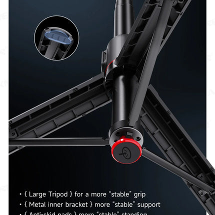 Auto Pop-Up Tripod Portable 70-Inch All-in-one Selfie Stick, Foldable Phone Holder with Bluetooth Remote for iPhone Android