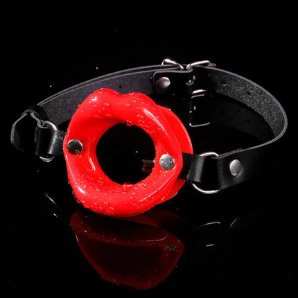 Silicone Oral Fixation Lips Ring Silicone O-Ring Open Mouth Gag BDSM Bondage Restraint Lips Shape Sex Toys for Couples Sexshop