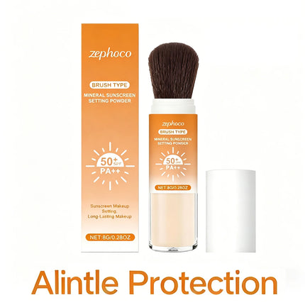 8g SPF 50+ Sunscreen Setting Powder Translucent Oil Control Matte Finish Long Lasting Breathable Outdoor Face Makeup Loose
