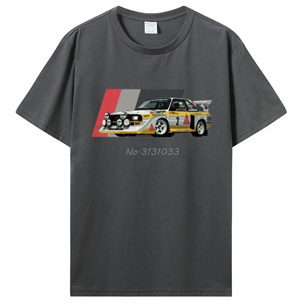 Sport S1 E2 Group B Rally Car Stig Blomqvist Mikkola And Walter T-Shirt Casual T Shirt Cotton Tops Men's Clothing Unisex T-shirt