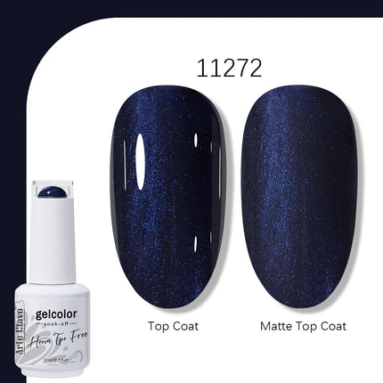 Arte Clavo Solid Color Gel Nail Polish 15ml Soak Off UV LED Gel Semi-Permanent Glitter Polish For Manicure Nail Art Salon Gel