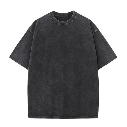 Summer pure cotton heavy-duty 270g American pure cotton short-sleeved retro hip-hop T-shirt men's casual vest oversized T-shirt