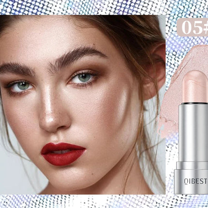 QIBEST Highlighting&Bronzer Stick Face Brightening Blusher Rouge Concealer Pen Long Lasting Highlight Contouring Blush Makeup