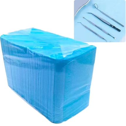 JUMTOP 125Pcs Dental Bibs Disposable Tattoo Clean Pad Table Covers Clean Pad Piercing Bibs Dentist Paper Scarf