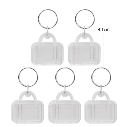 5/50Pcs Transparent Photo Frame Keychain Tassels Snap-In Custom Insert Photo Acrylic Blank Keyring Clear Blank Picture Pendant