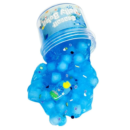 Soft 300ml/70ml Slime Kit Non-Sticky Fruit Crunchy Jelly Cube Slime Stress Relief Glitter Clear Slime Party Favor Gifts