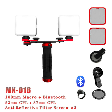 Hera MK-16 Portable Phone Photo Light Smartphone LED Fill Light Anti Reflective, Macro Multi Function Lamp for Cellphones