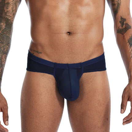 CLEVER-MENMODE Sexy Men Underwear Sexy Ultra Thin Ice Silk Men's Briefs Penis Large Pouch Slips hombre Erotic Panties Underpants