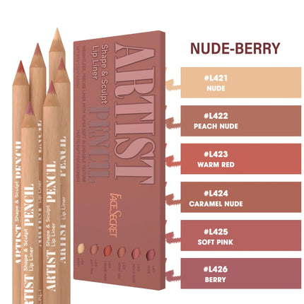 6pcs/Set Nude Lip Liner Makeup Set - Natural And Long-lasting Waterproof Matte Effect Lip Liner Daily Makeup,Lip Combo Makeup