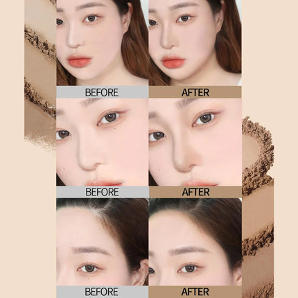 HOLIKA HOLIKA Tone Tuning Shading Contour Palette,Fine Powder Texture,Smooth&Minimal Fallout,Matte Finish,K-Beauty,Korean Makeup