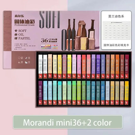 Kuelox Soft Oil Pastel 24/36/48 Solid Paint Stick Washable Drawing Classic Macaron Morandi Artist Crayon For Gift Art Supplies