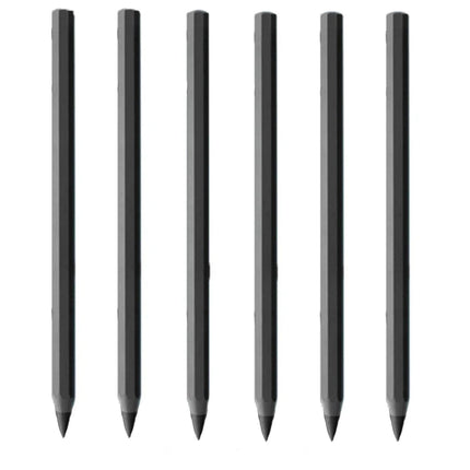 6/1 PCS 6 Colors Metal Eternal Pencils No Ink Infinity Pencil For Kids Art Sketch Color Drawing Pen Office School Supplies