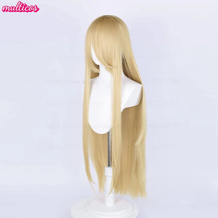 High Quality Anime 100Cm Long Staight Cosplay Wig Black White Red Pink Brown Gold Blue Blonde Purple Heat Resistant Hair Wigs