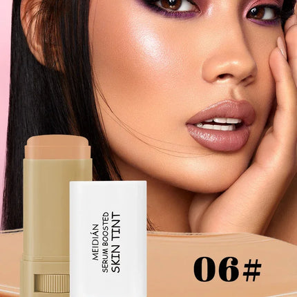 Bronze Foundation Stick Serum Boosted Skin Tint Silky Texture Moisturizing Coverage Concealer Base Even Skin Tone Makeup