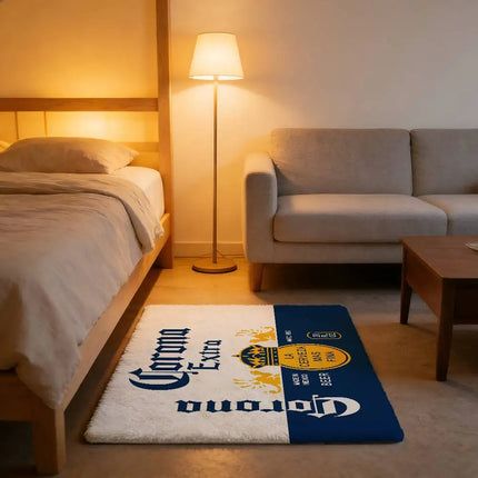 C-Corona E-Extra Beer Cloud Soft Plush Floor Mat Non-Slip, Shed-Free & Absorbent