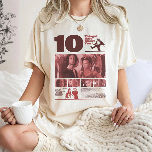 10 Things I Hate about You Shirt Heath Ledger Shirt Patrick Verona Shirt 90s Movie Shirt. Romance Shirt Gift for Fans Clothing
