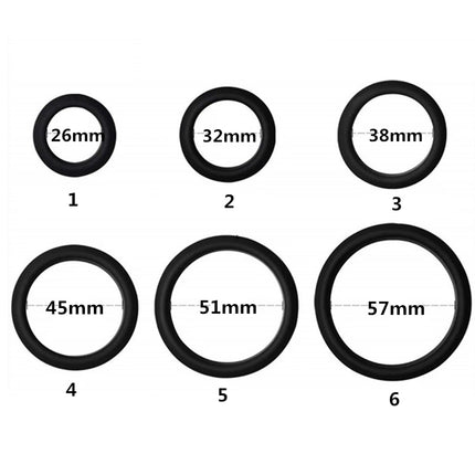 6 Pcs Male Penis Rings Cock Rings Sleeve Delay Ejaculation Silicone Beaded Time Lasting Erection Sex Toys For Men Adult Games