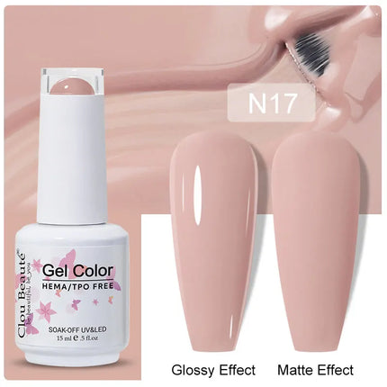 Clou Beaute 15ml Nail Gel Polish Vernis Semi Permanent UV LED Lamp Lakiery Hybrydowe Hema Free Red Nail Art Gel Lacquer Gel