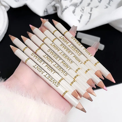 2-in-1 Apricot Pink Matte Under Eye Pencil Aegyo Sal Matte White Highlighter Lying Silkworm Pen Eye Makeup Easy To Use Eyeshadow