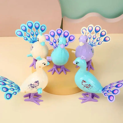 Funny Wind Up Toy Children's Cartoon Winding Creative Jumping Magpie Peacock Pigeon Dinosaur Puzzle Animal Baby Toddler Gift