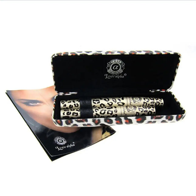 1 set = 2 pcs High Quality Love Alpha 3D FIBER LASHES Mascara Rimel Makeup set maquiagem Wild Leopard waterproof double Mascara