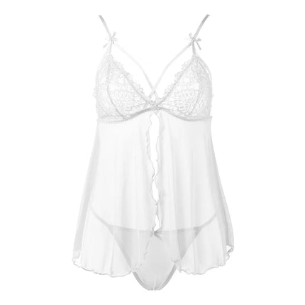 2026 Hot Sale Romantic Wire Free Bra Hollow Out Lingerie Set Pink Women Lace Bra And Panties Underwear Set