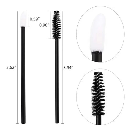 100/200pcs Disposable Eyelash Brushes Lip Brush Applicator Portable Mascara Wands Lash Brushes for Eyelash Extension Makeup Tool