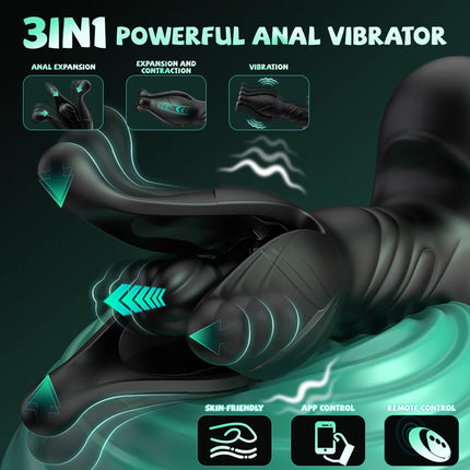 Male Sex Toys  Remote Control  Anal Vibrator for Men Prostate Massager Anal Plug Shock Thrusting Butt Plug Adlut Products