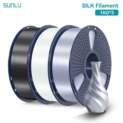 SUNLU 3KG 3D Printer Shiny Silk PLA Filament 1.75mm 1000g 3D Printer Neatly Wound 3D Filament for 3D Printer& 3D Pen