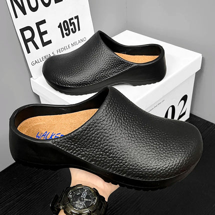 Hotel kitchen non-slip and oil-resistant Chef's shoes Casual flat work safe Men's shoes Breathable and comfortable plus size 47
