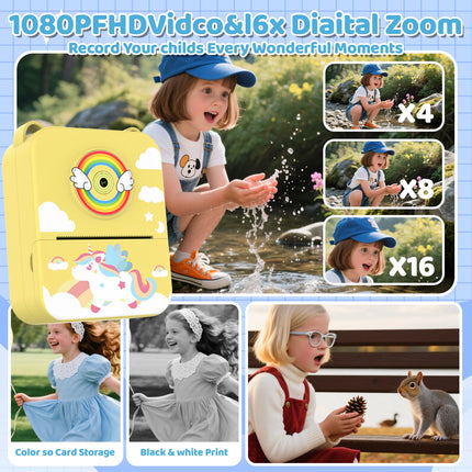 Digital Children Camera For Photography Mini Printer Portable Thermal Instant Print Photo Kids Camera 2.8inch HD Video Toy Gifts