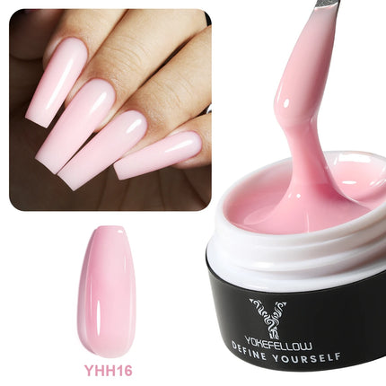 NEW YOKEFELLOW Builder Gel Nail Polish 15g Jelly Blue Hard Gel HEMA TPO Free Extension Gel Colorful Builer Varnish For Nail DIY