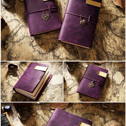 Moterm Hot Sale 100% Genuine Leather Notebook Handmade Vintage Cowhide Diary Journal Sketchbook Planner TN Travel Notebook Cover