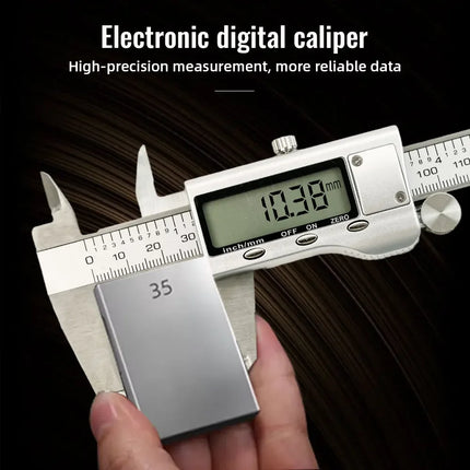 6 Inch 150mm Digital Vernier Caliper Stainless Steel Micrometer Measuring Tool Depth Ruler